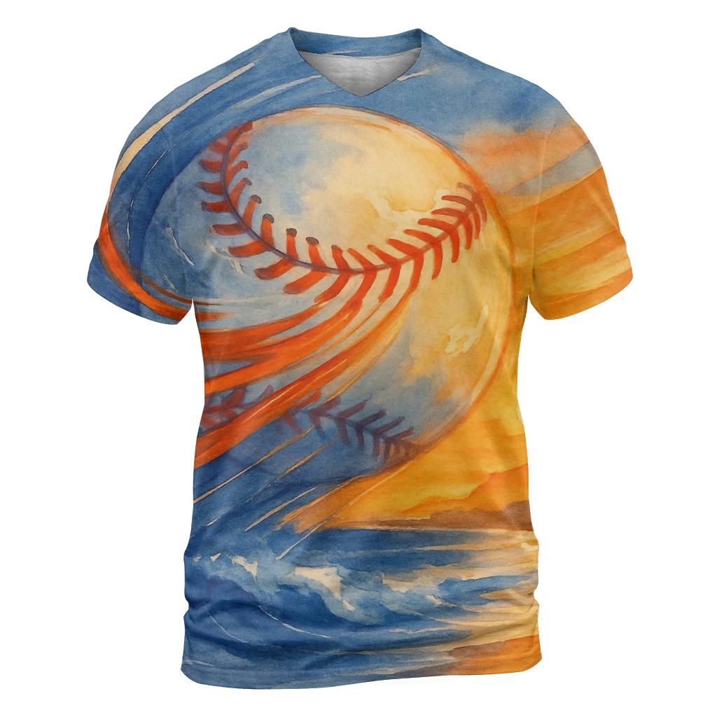 Sunset Seamstorm Over The Coastline creative print fashion shirts