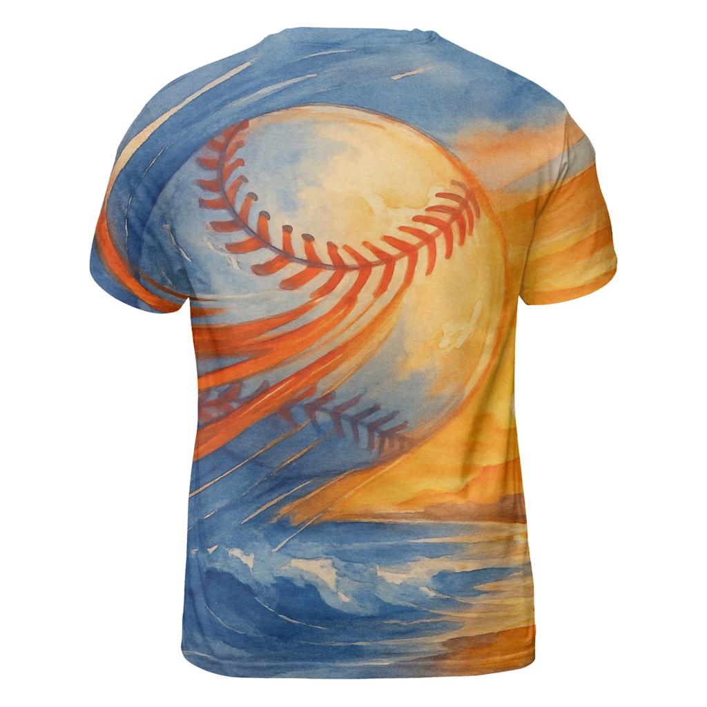 Sunset Seamstorm Over The Coastline creative print fashion shirts