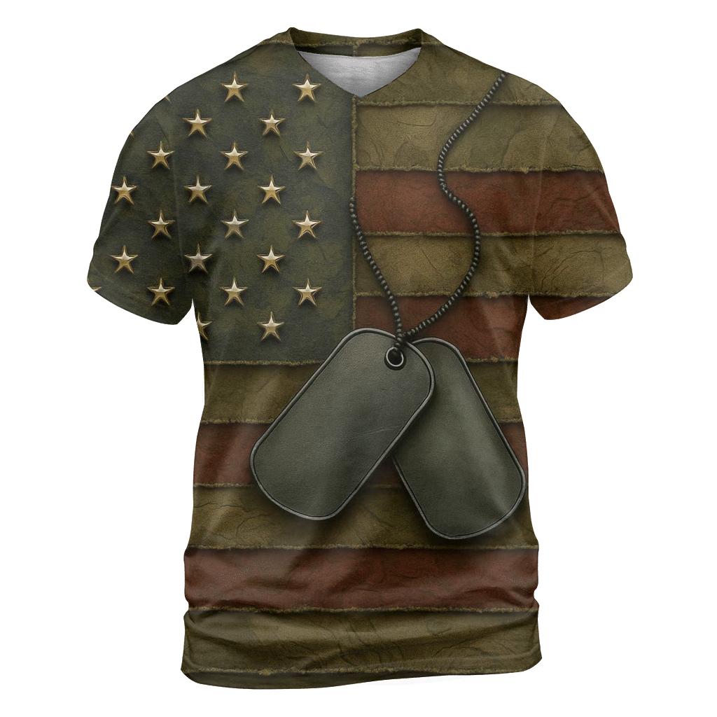 Starfield Camouflage Tribute Collage vibrant all-over design tees