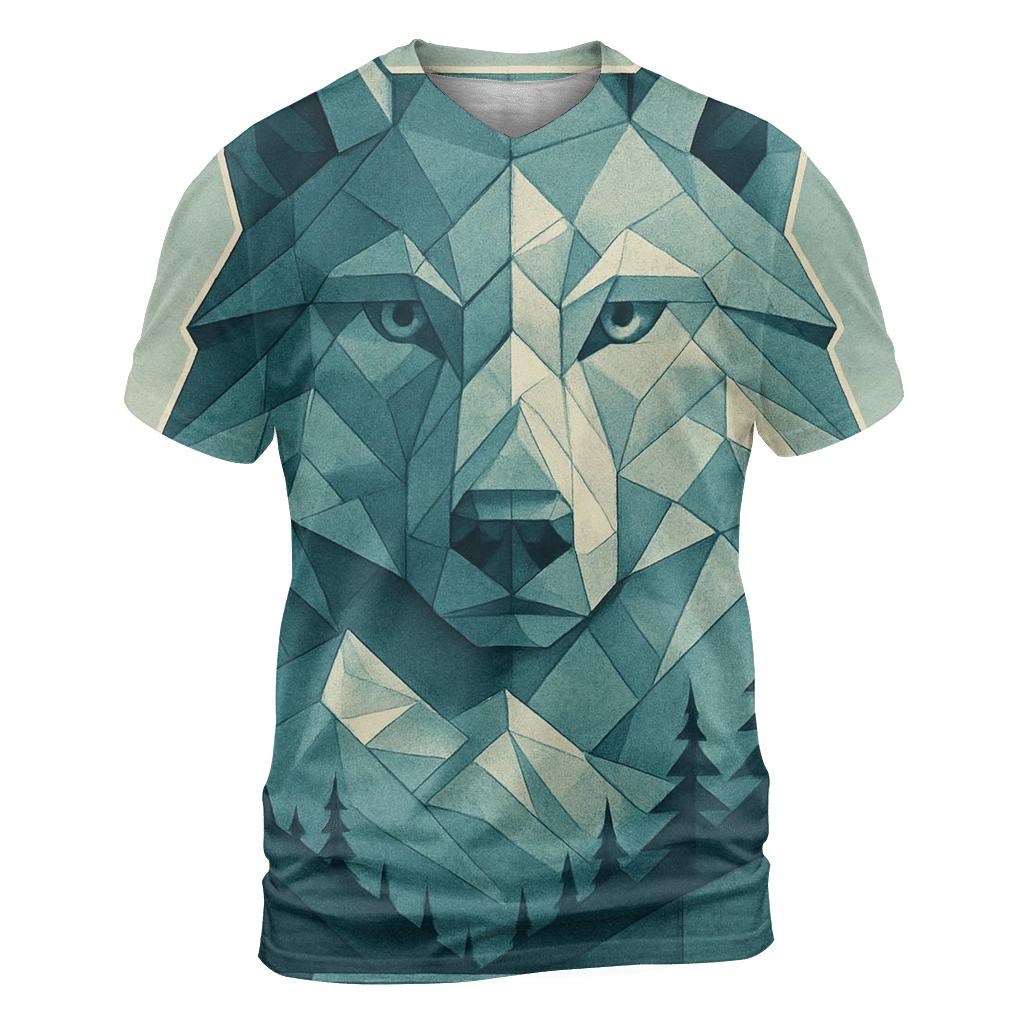 Mountain Monolith Wolf Totem designer pattern shirts