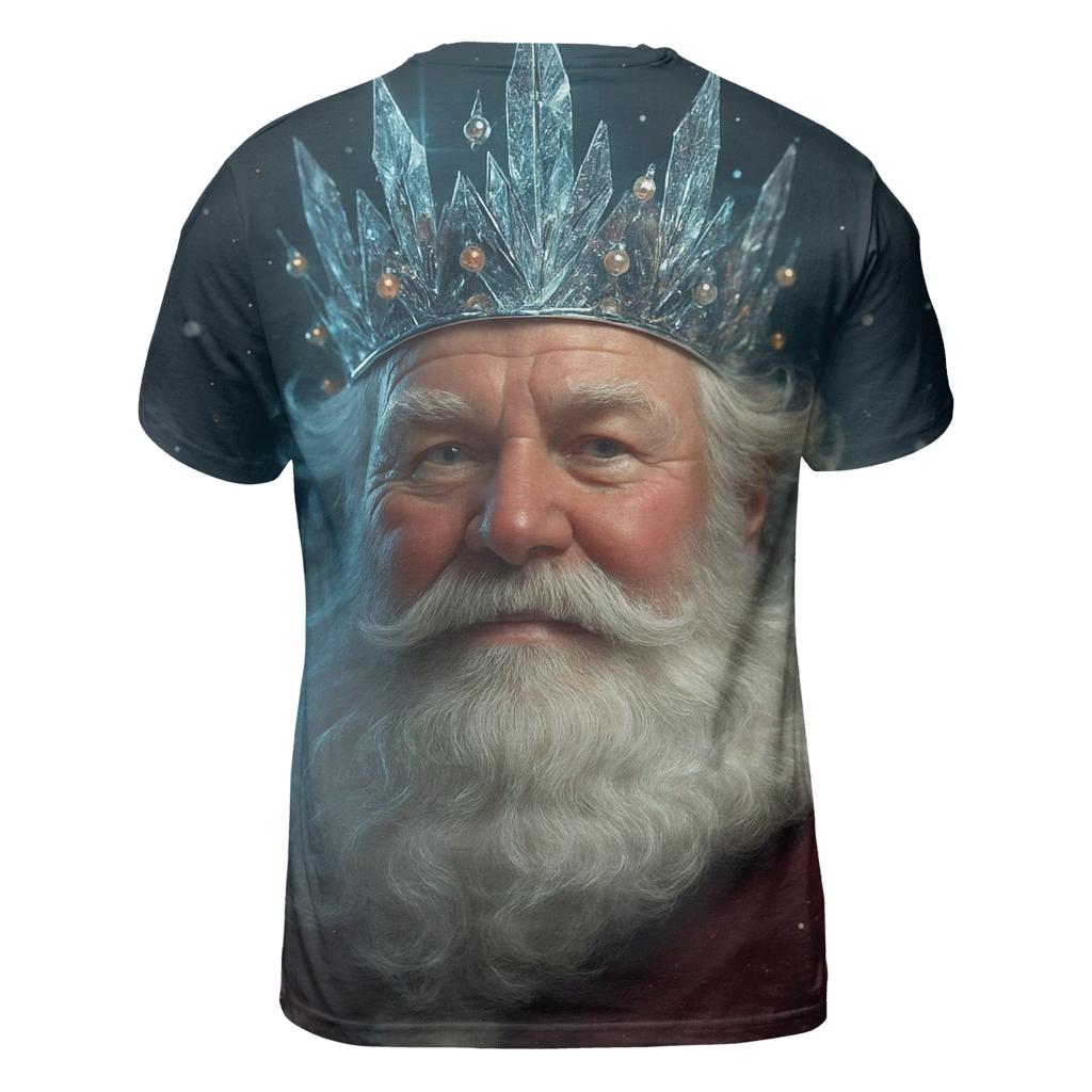 3D Hyper Real Santa Frost Crown artistic all-over print tops