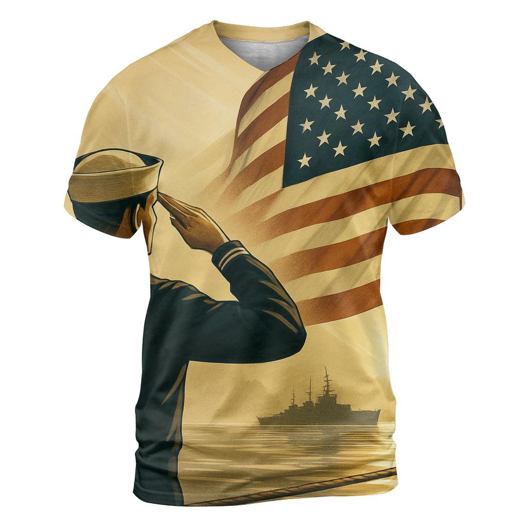 Harbor Guard At Sunrise Reflection trendy printed shirt styles
