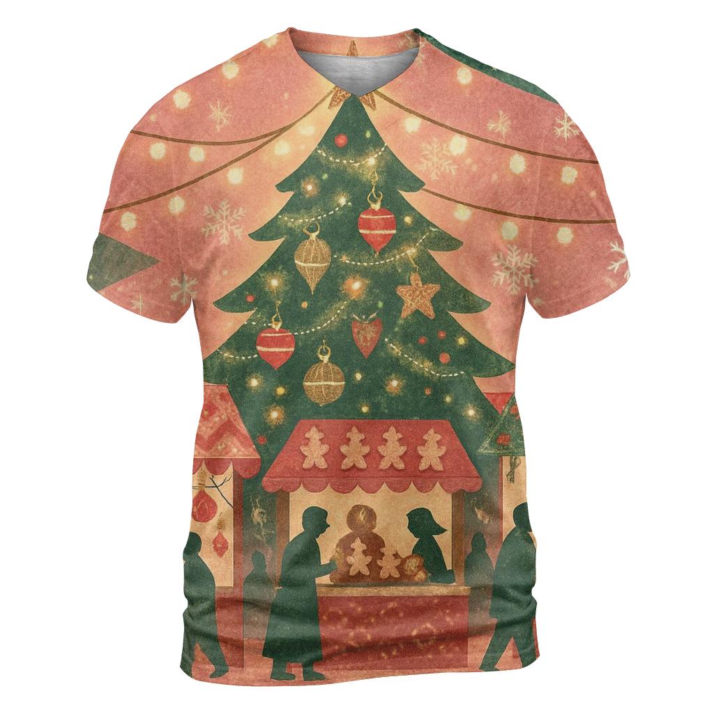 Christmas Tree Night Market unique graphic print tees
