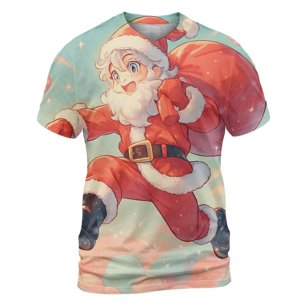 Anime Candy Cloud Santa Delivery artistic all-over print tops