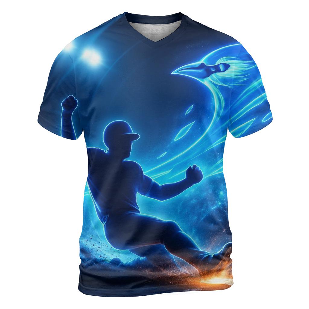 Blue Jays Comet Slide Into Home artistic all-over print tops