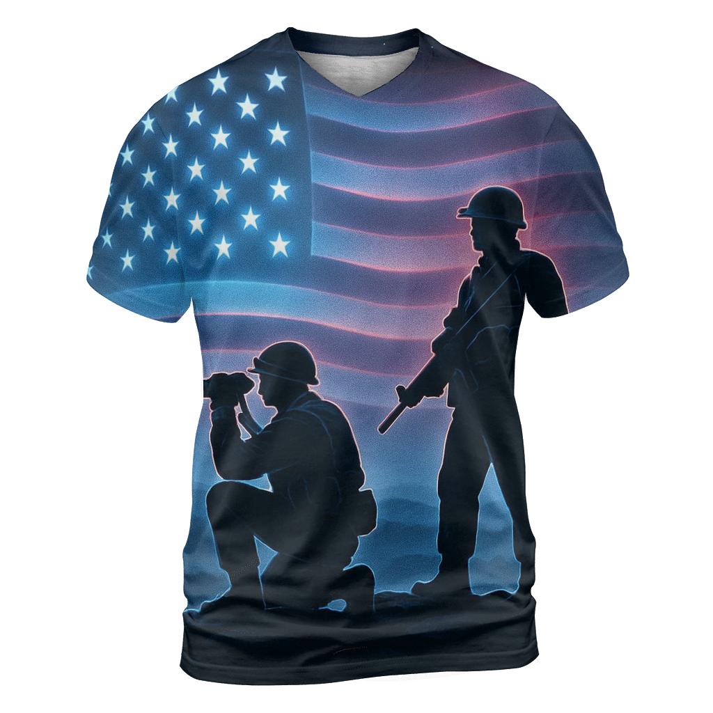 Night Watch With Stars Like Beacons trendy printed shirt styles