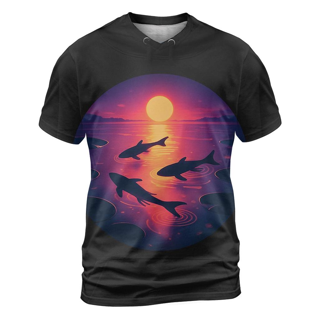 Koi Sun Path Reflection designer pattern shirts