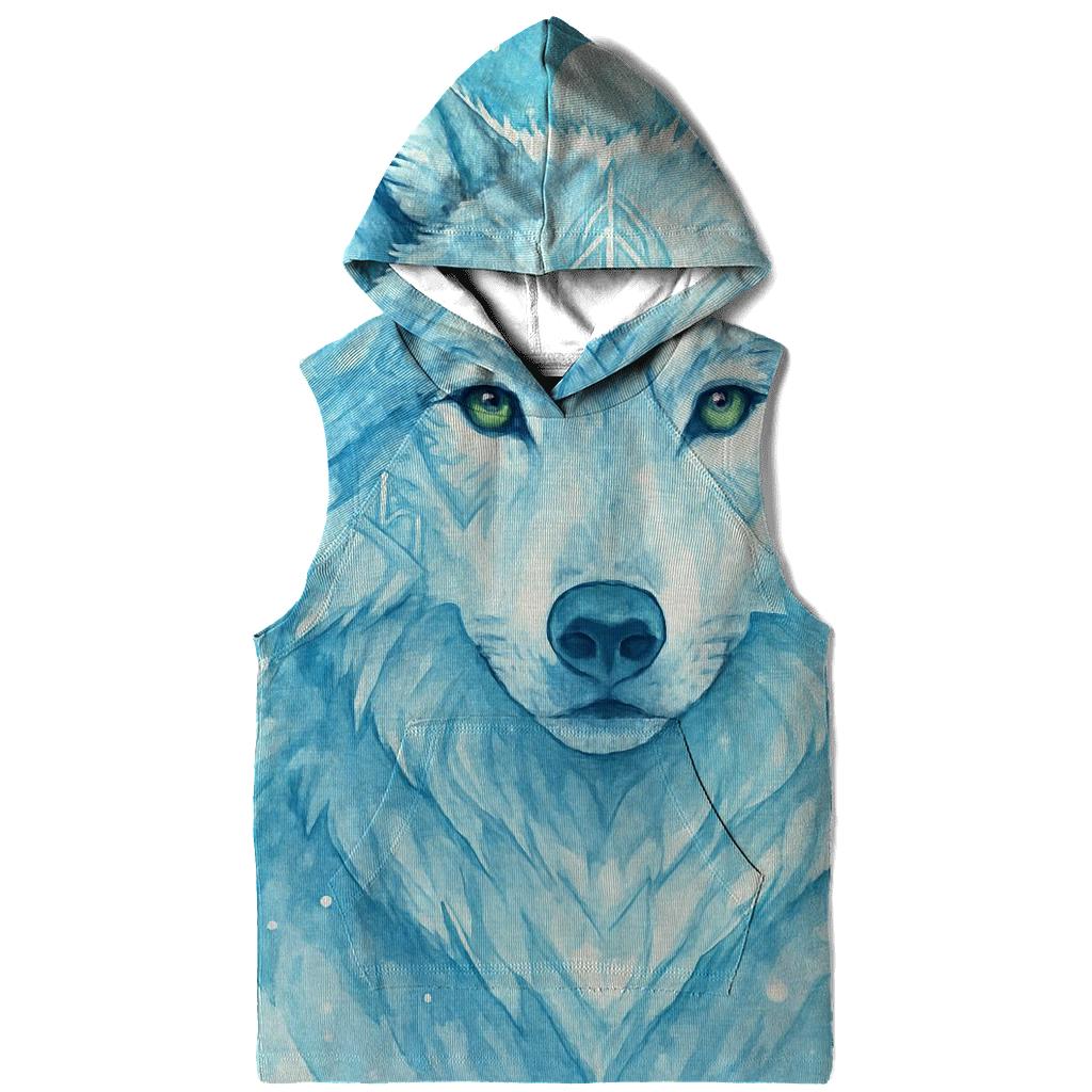Aurora Runic Wolf Sentinel graphic hoodies