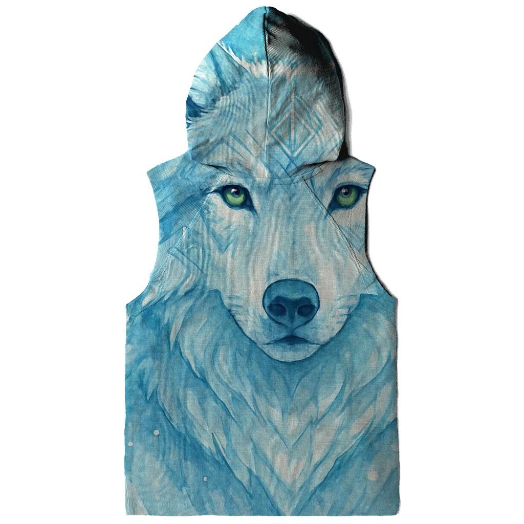 Aurora Runic Wolf Sentinel graphic hoodies
