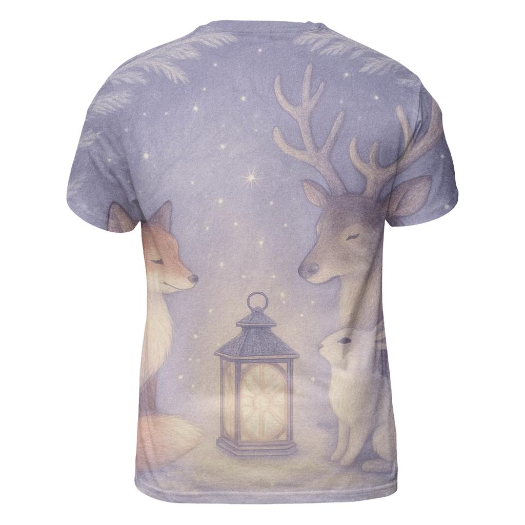 North Pole Wildlife Carol Circle trendy printed shirt styles
