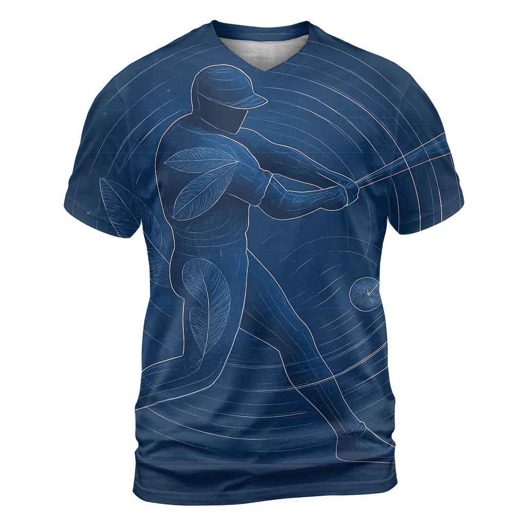 Blueprint Motion Blue Jays Swing vibrant all-over design tees