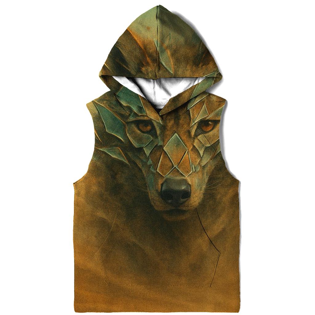 Desert Glass Mirage Wolf premium hoodies