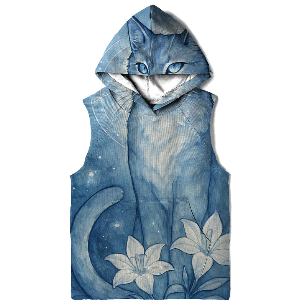 Moonlit Garden Guardian Cat hoodies fashion