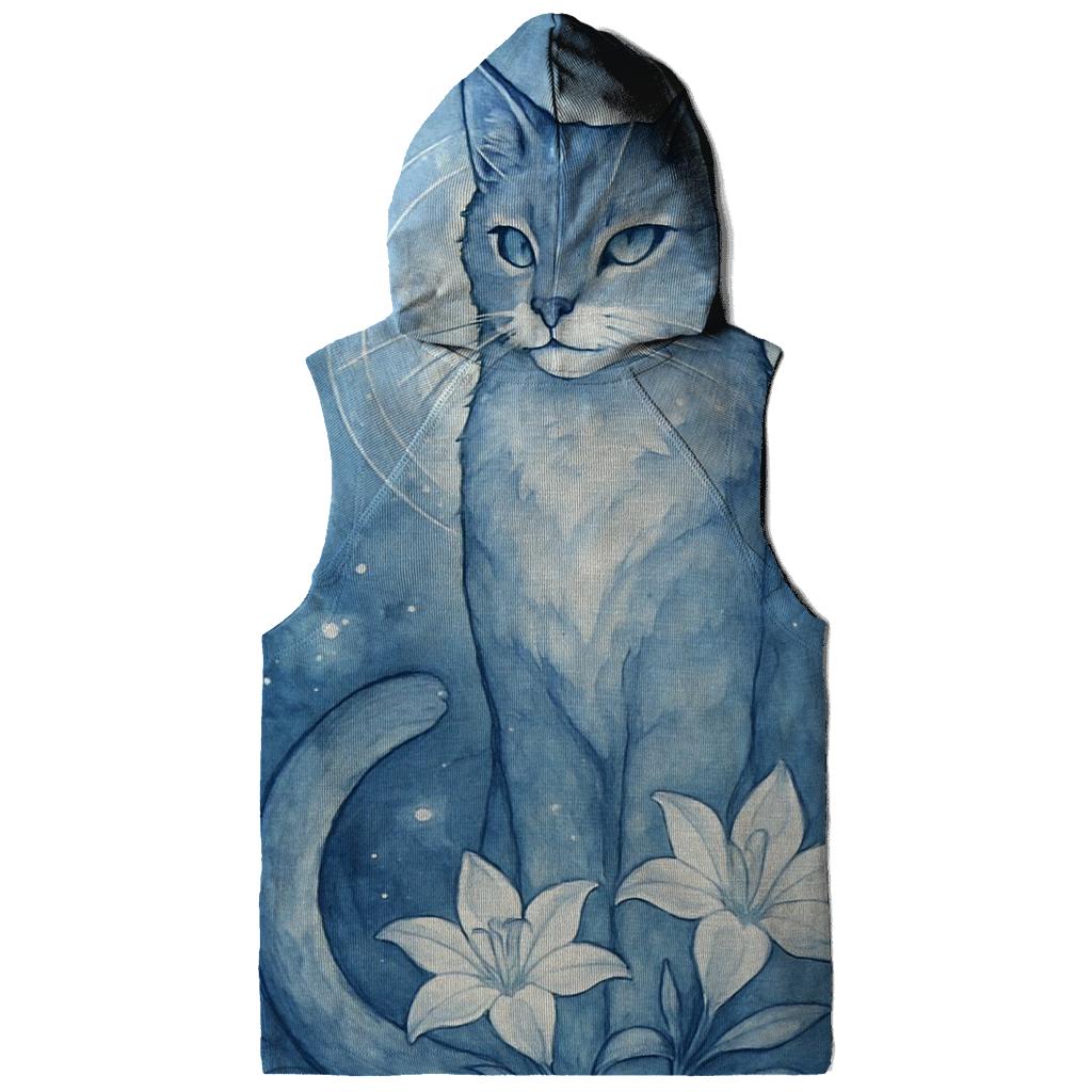 Moonlit Garden Guardian Cat hoodies fashion