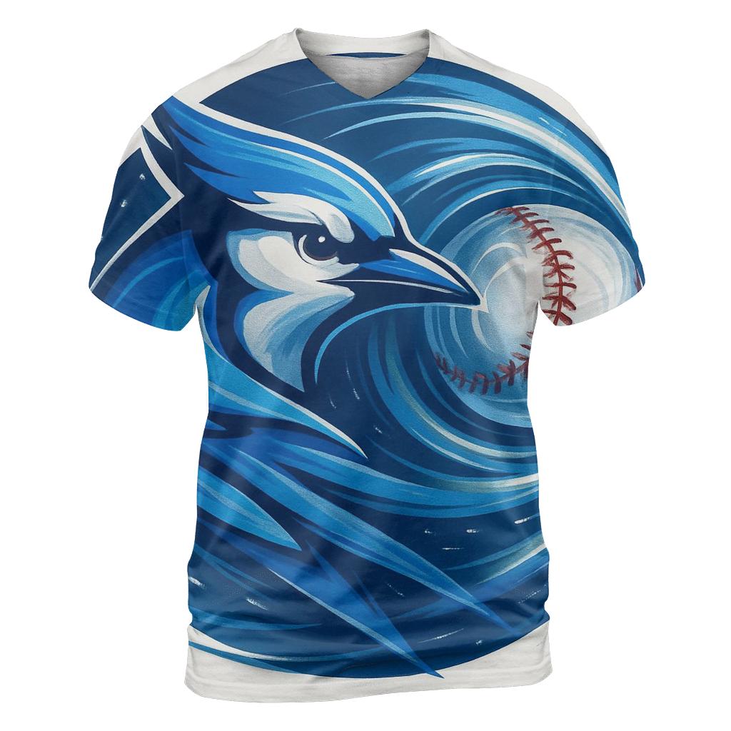 Blue Jays Wind Tunnel Fast Pitch statement graphic shirts