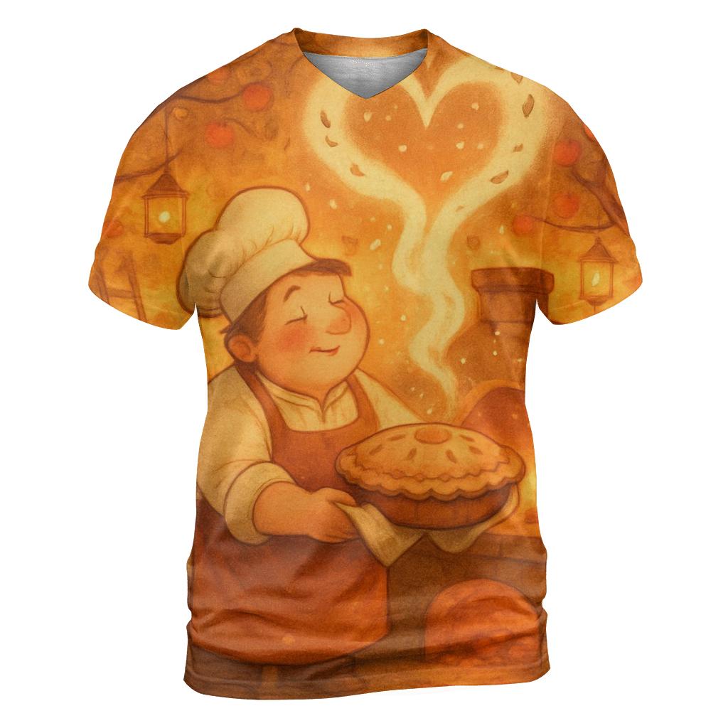 Apple Orchard Pie Steam Heart creative print fashion shirts