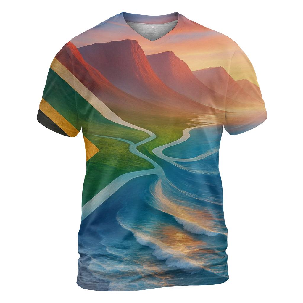 South Africa Ocean Mountain Fusion personalized full print shirts