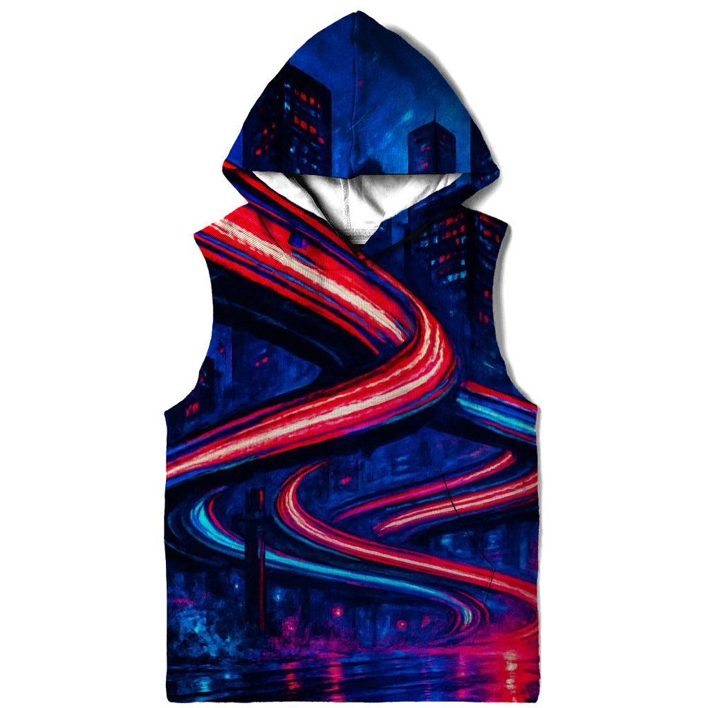 Neon Skyline Stripes hoodie trends