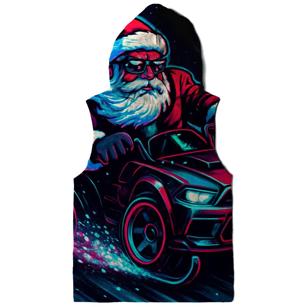 Neon Midnight Santa Drift printed hoodies