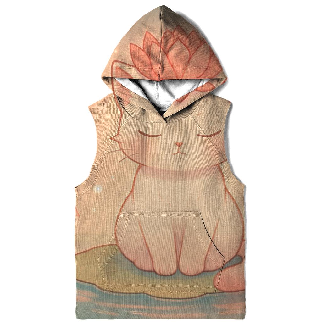 Floating Lotus Crown Cat premium hoodies
