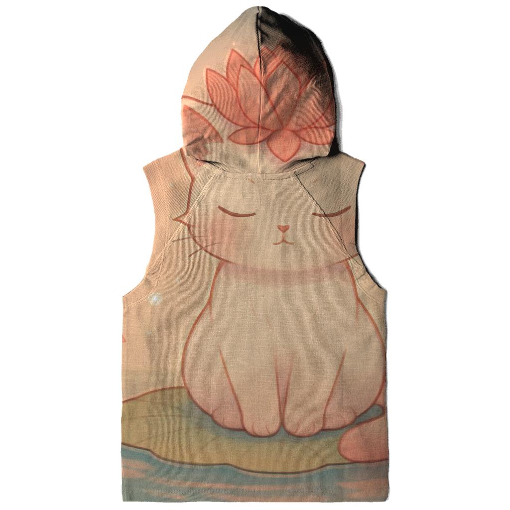 Floating Lotus Crown Cat premium hoodies