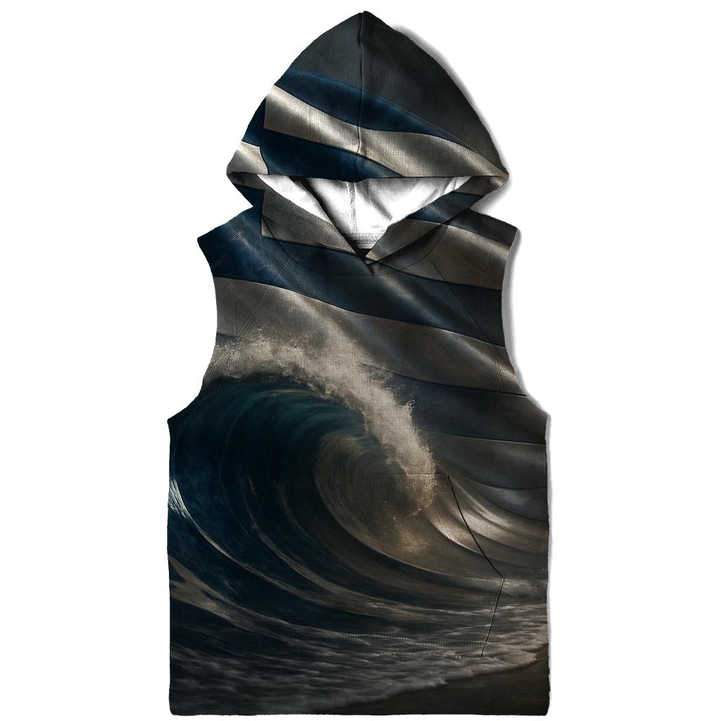 Greece Marble Sea Mosaic zip-up hoodies