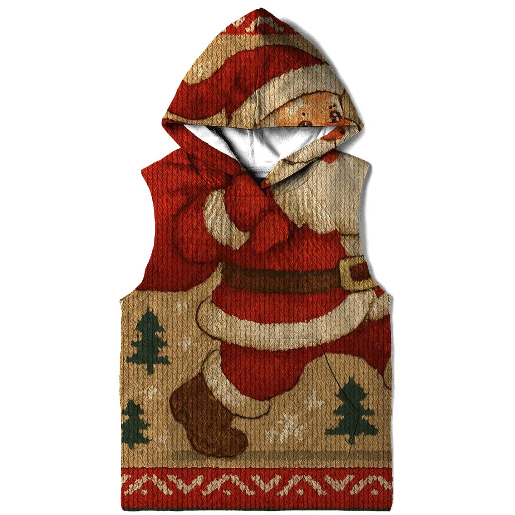 Knitted Pattern North Pole Parade Santa hoodie styles