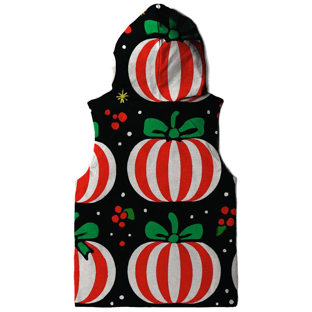 Candy Cane Stripe Pumpkins On Black Background premium hoodies
