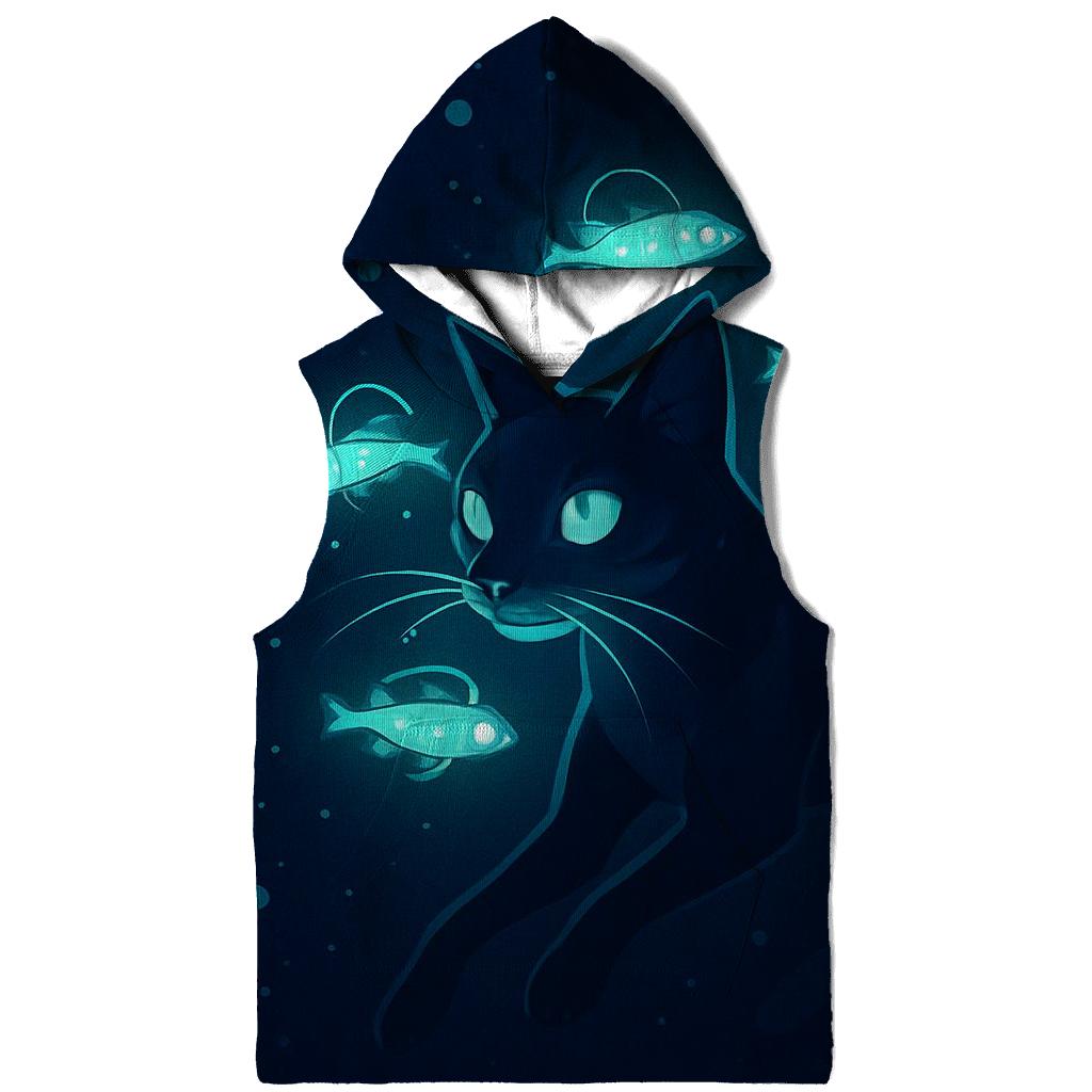 Deep Sea Lantern Cat heavyweight hoodies