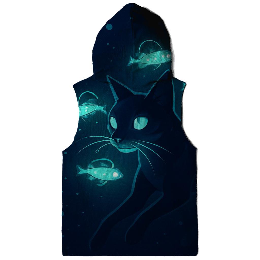 Deep Sea Lantern Cat heavyweight hoodies
