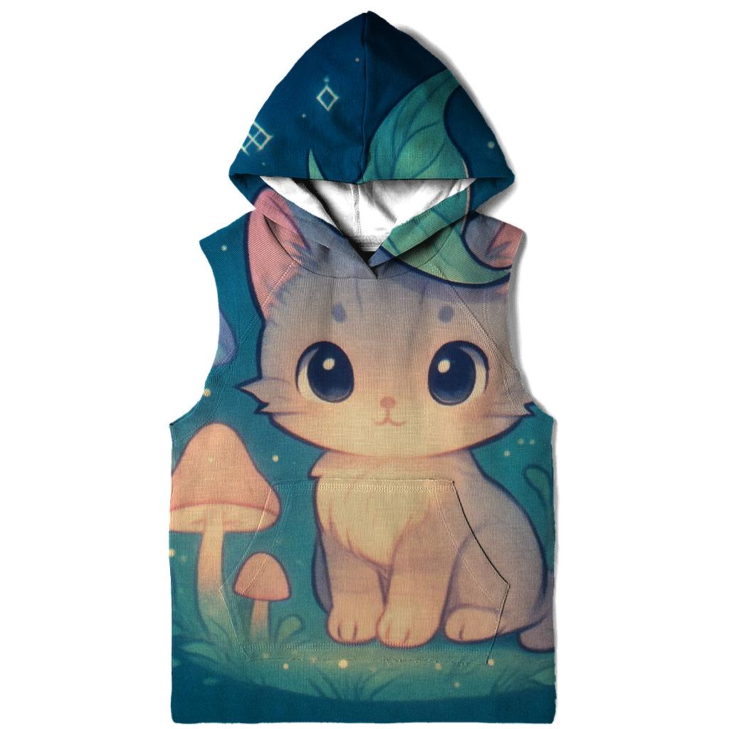 Mushroom Meadow Spell Cat designer hoodies
