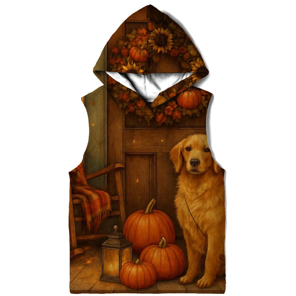 Harvest Wreath Porch Welcome Scene lightweight hoodies