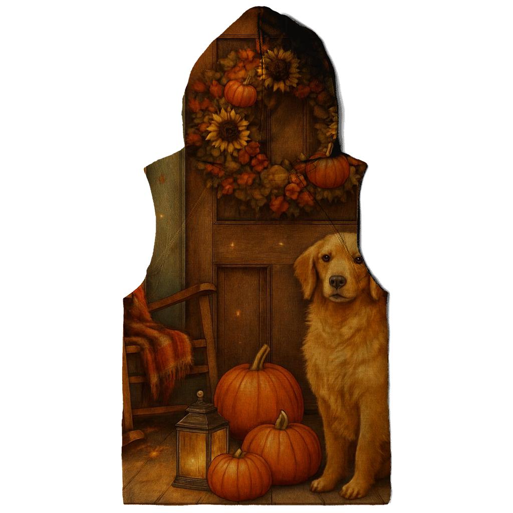 Harvest Wreath Porch Welcome Scene lightweight hoodies