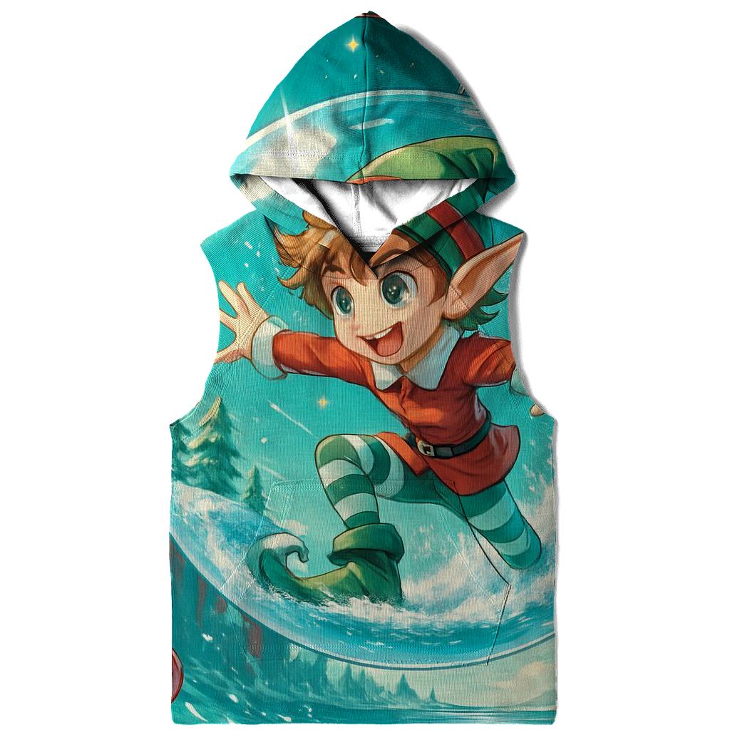 Ornament Snow Globe Surf embroidered hoodies