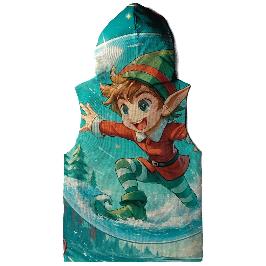 Ornament Snow Globe Surf embroidered hoodies