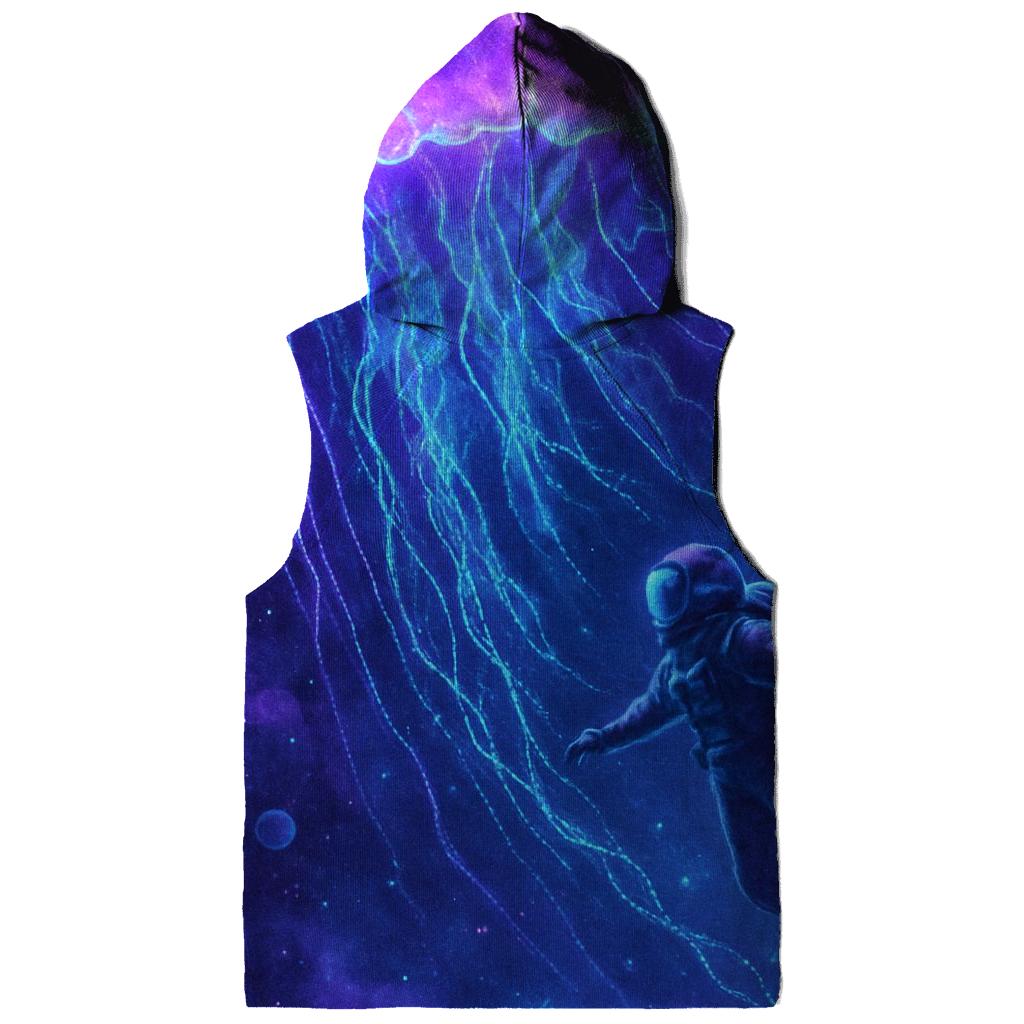 Neon Jellyfish Nebula Drift graphic hoodies