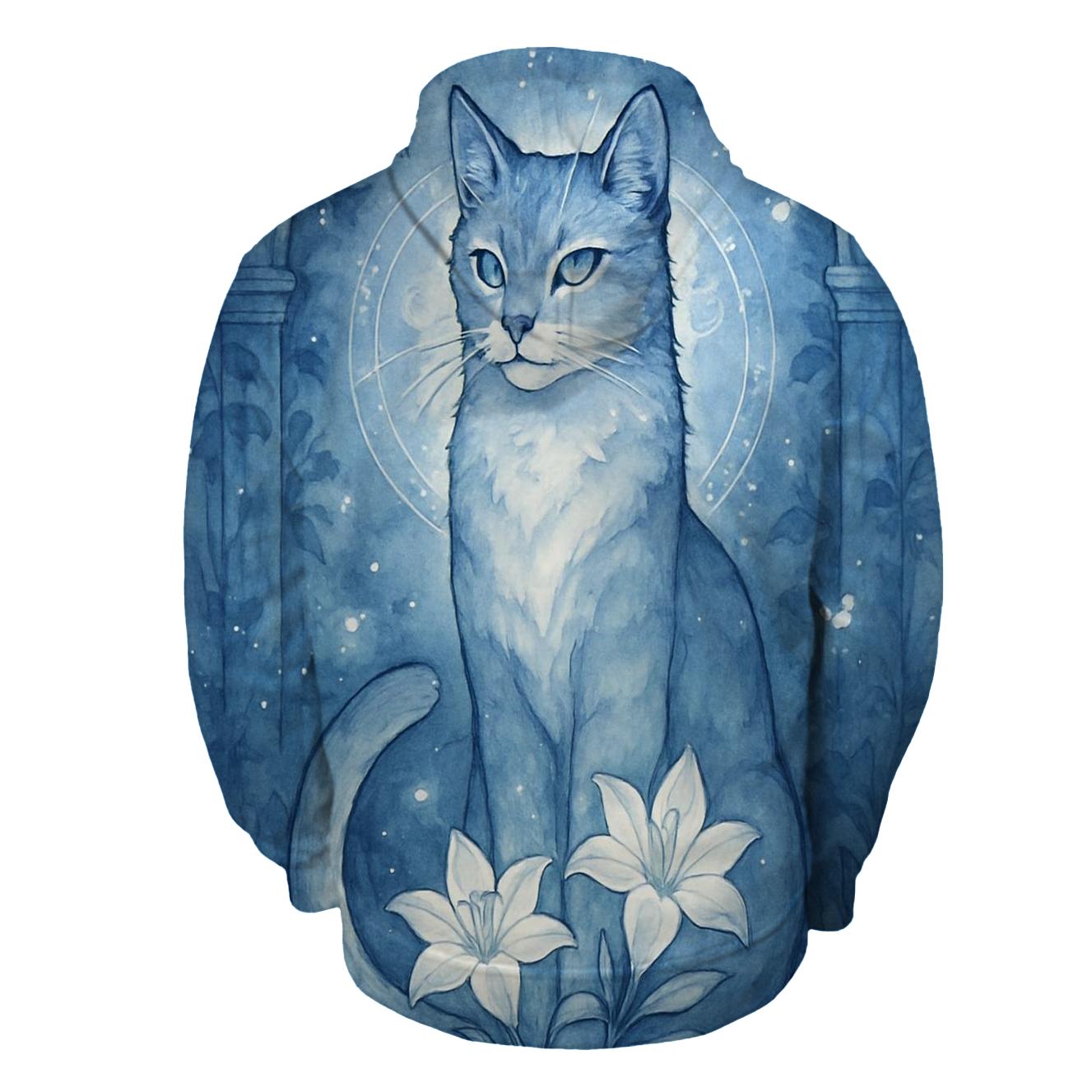 Moonlit Garden Guardian Cat hoodie trends