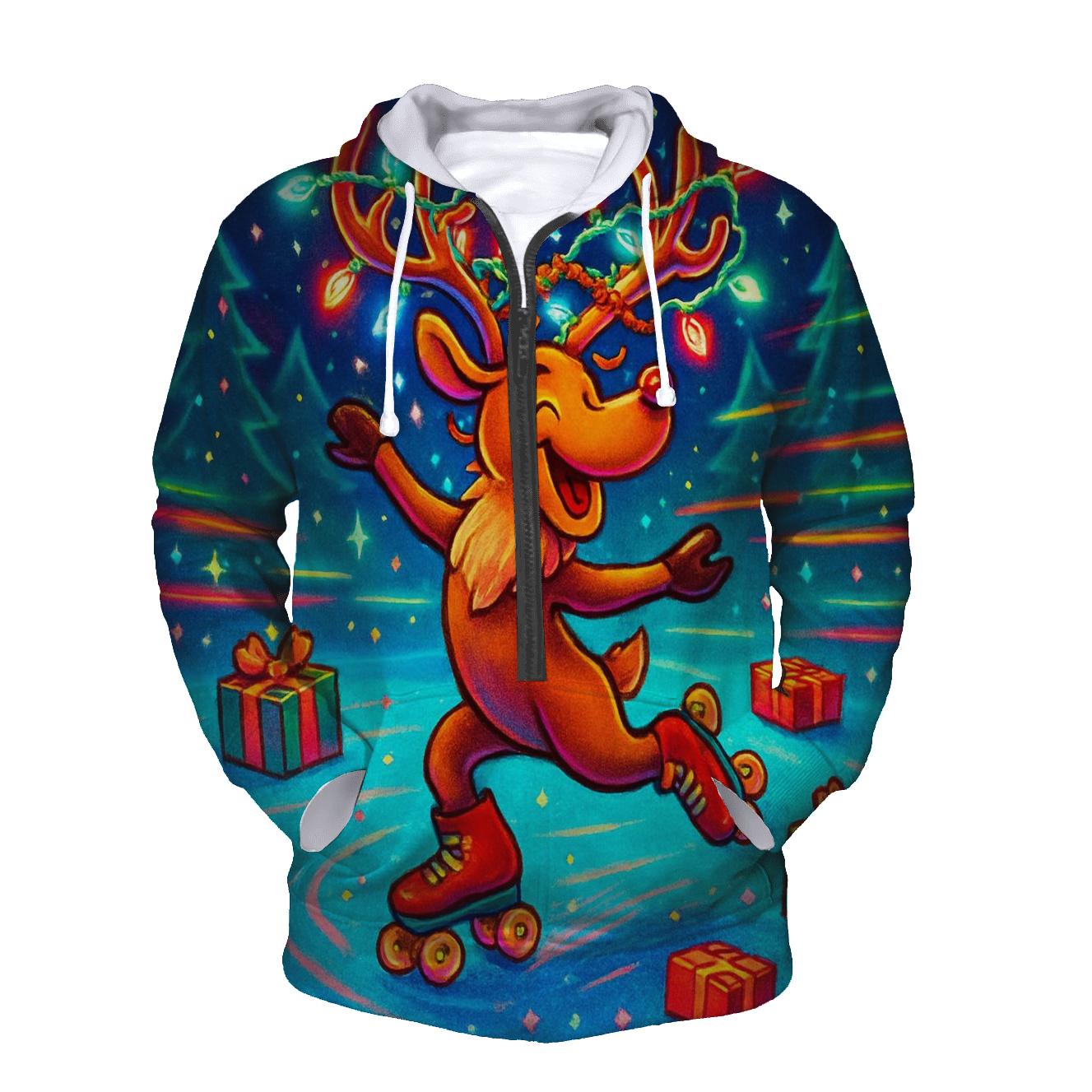 Reindeer Roller Disco Blizzard pullover hoodies