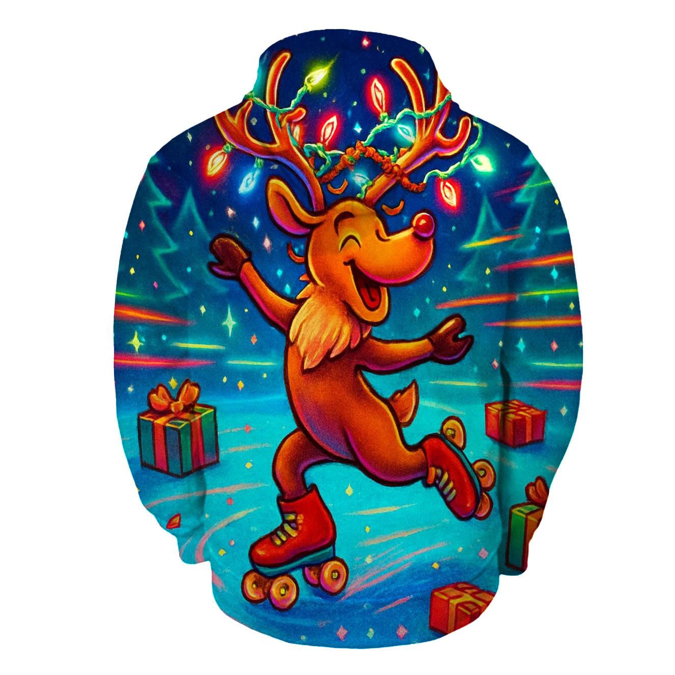 Reindeer Roller Disco Blizzard pullover hoodies