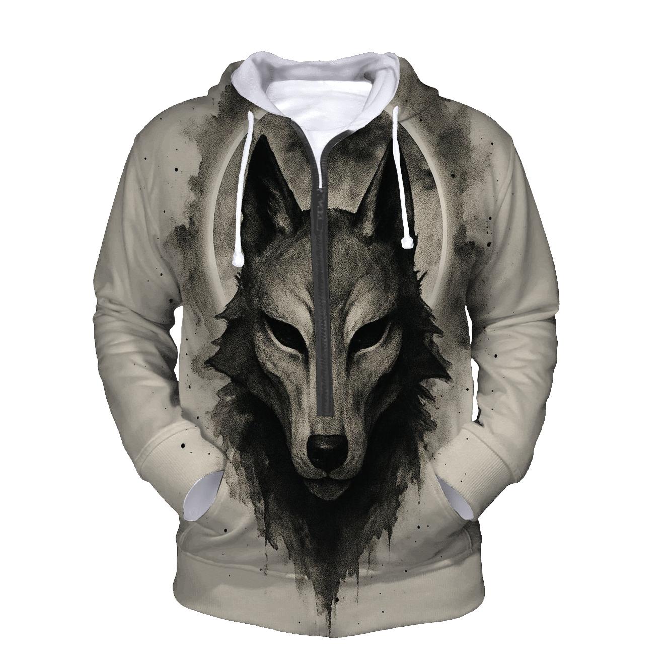 Eclipse Ink Wolf Mask graphic hoodies