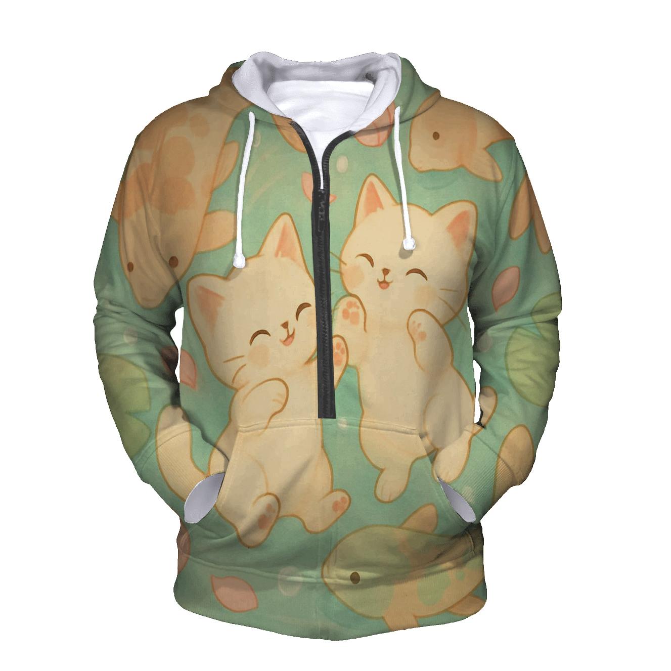 Koi Pond Dream Kittens heavyweight hoodies