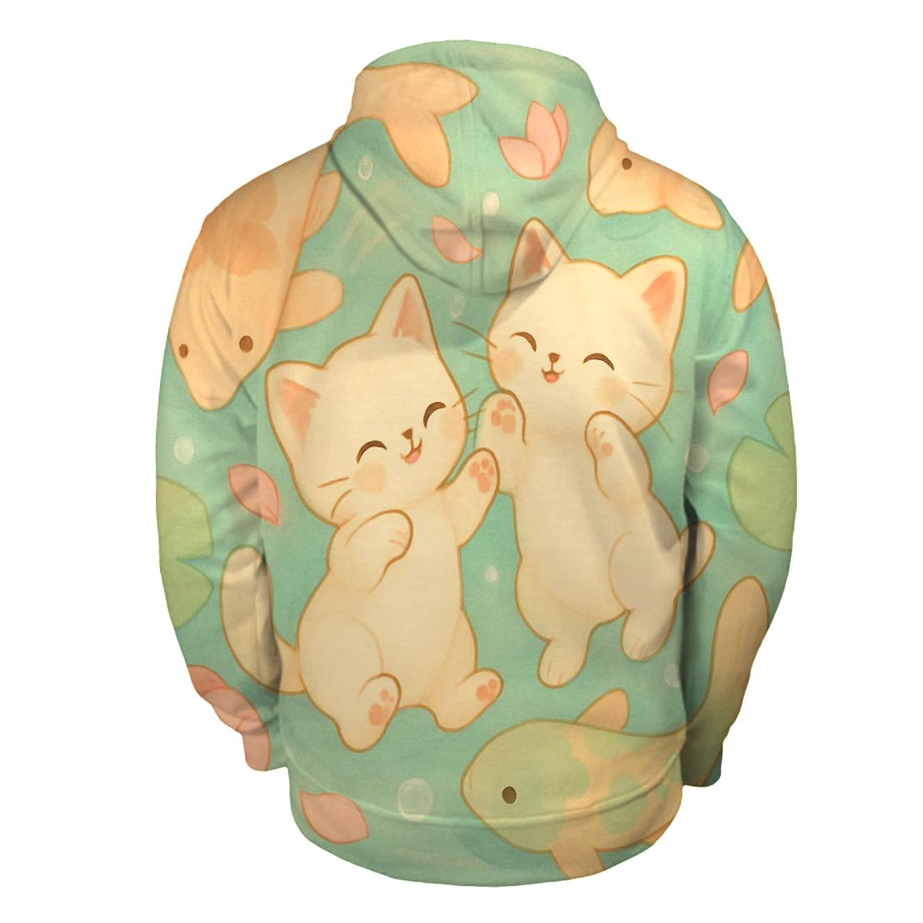 Koi Pond Dream Kittens heavyweight hoodies