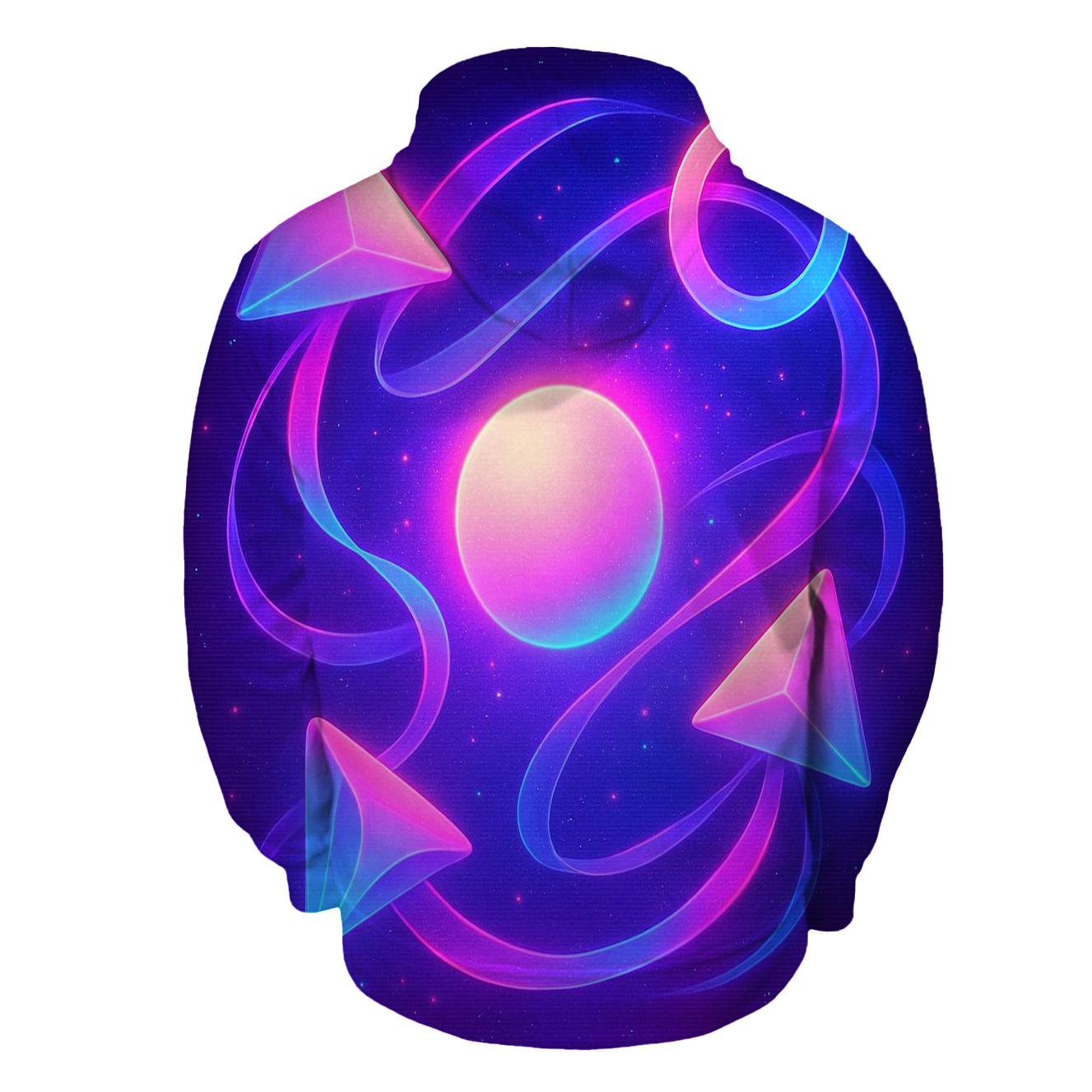 Neon Orbit Kite Garden embroidered hoodies
