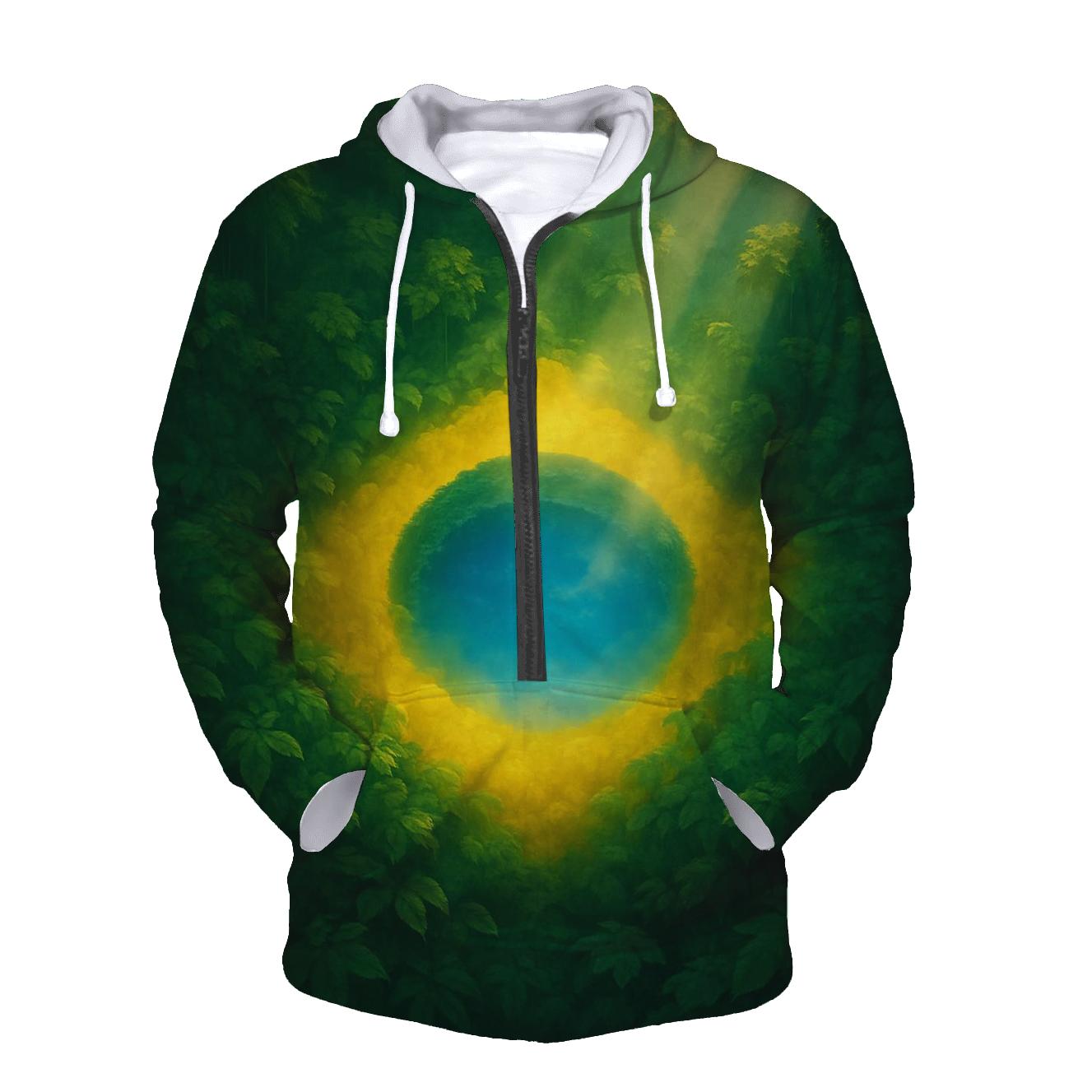 Brazil Neon Rainforest Pulse printed hoodies