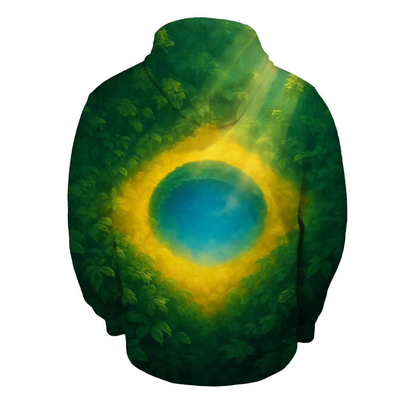 Brazil Neon Rainforest Pulse printed hoodies