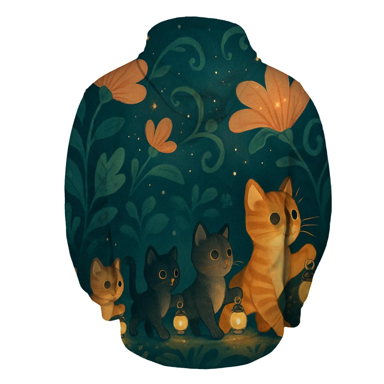 Lantern Garden Cat Parade premium hoodies