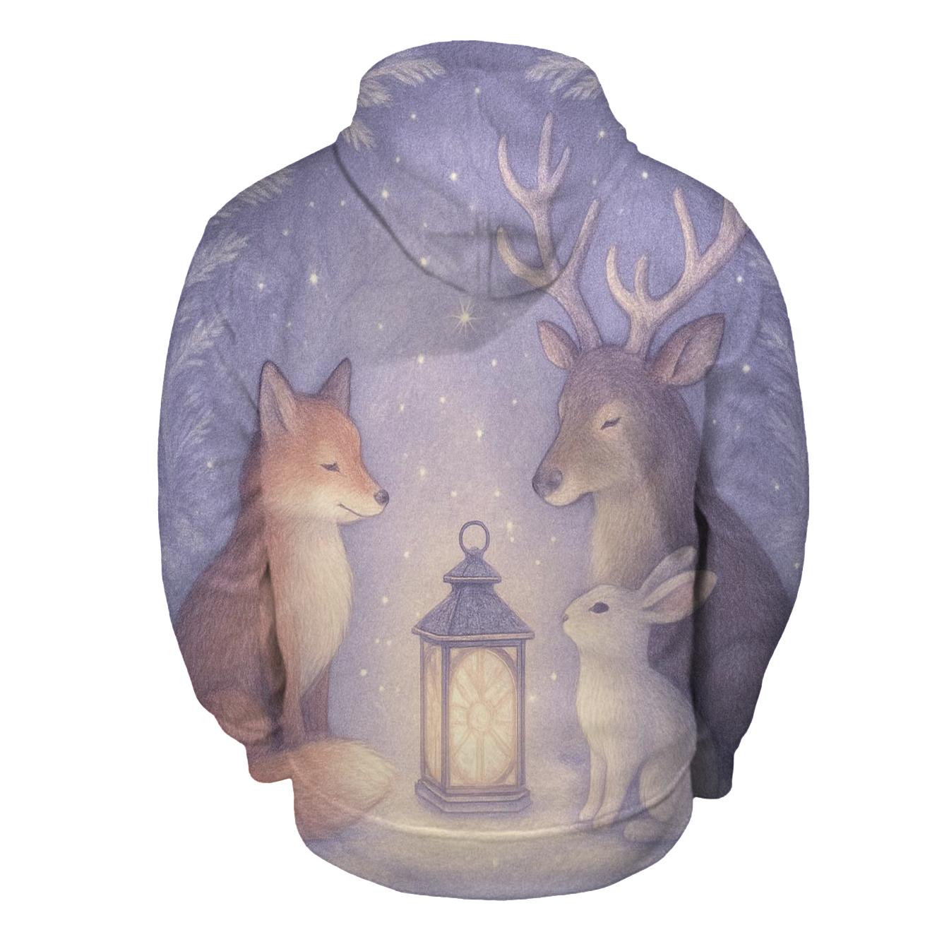 North Pole Wildlife Carol Circle hoodie styles