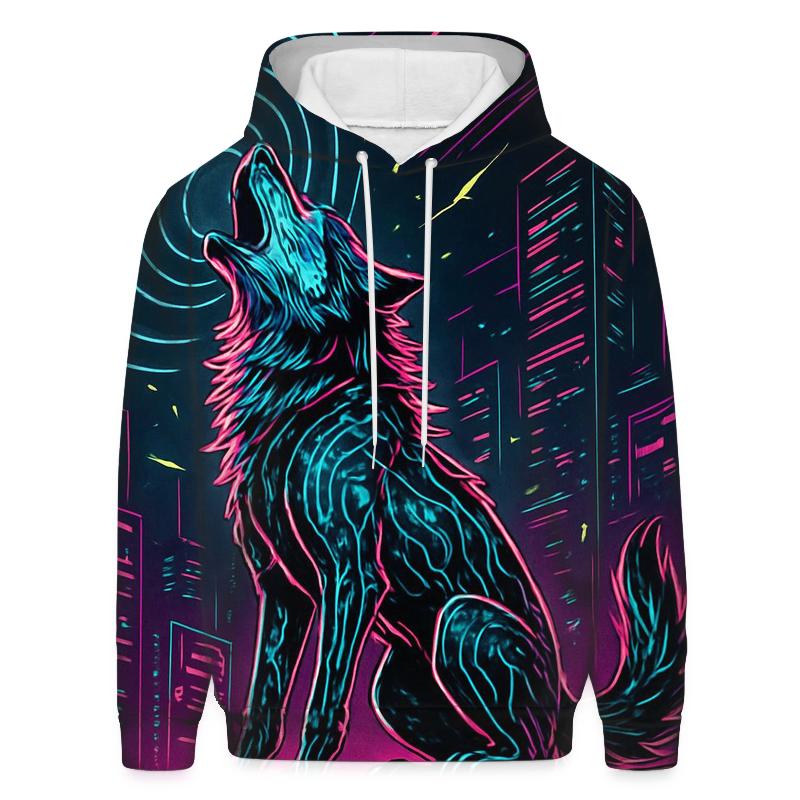 Neon Circuit Howl Alpha hoodie designs