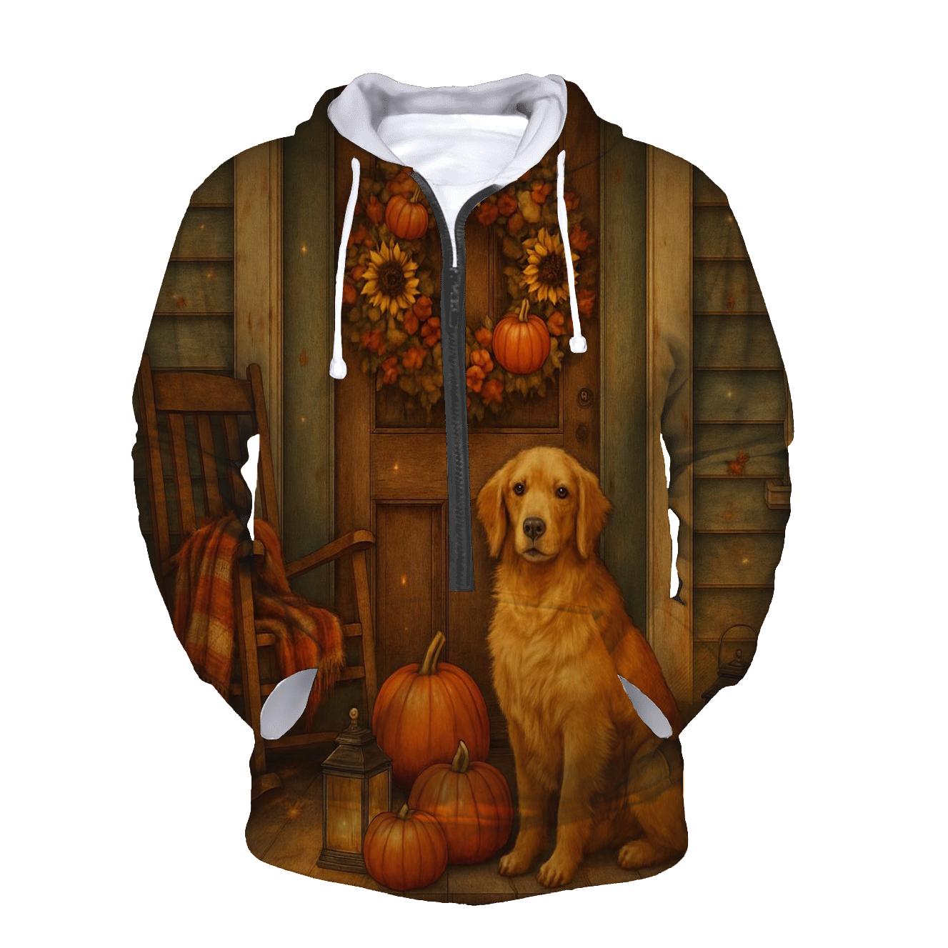 Harvest Wreath Porch Welcome Scene pullover hoodies
