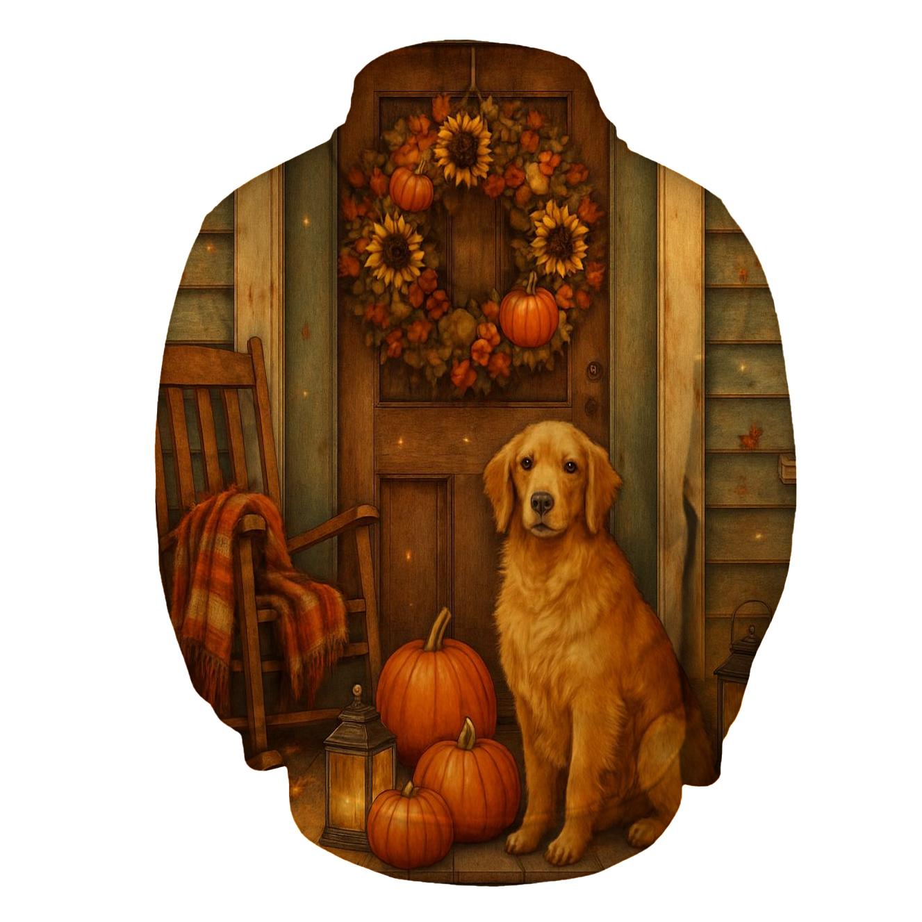 Harvest Wreath Porch Welcome Scene pullover hoodies